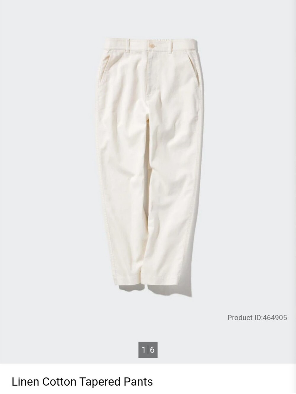 NWOT UNIQLO Linen Cotton Tapered Pants Size Small
